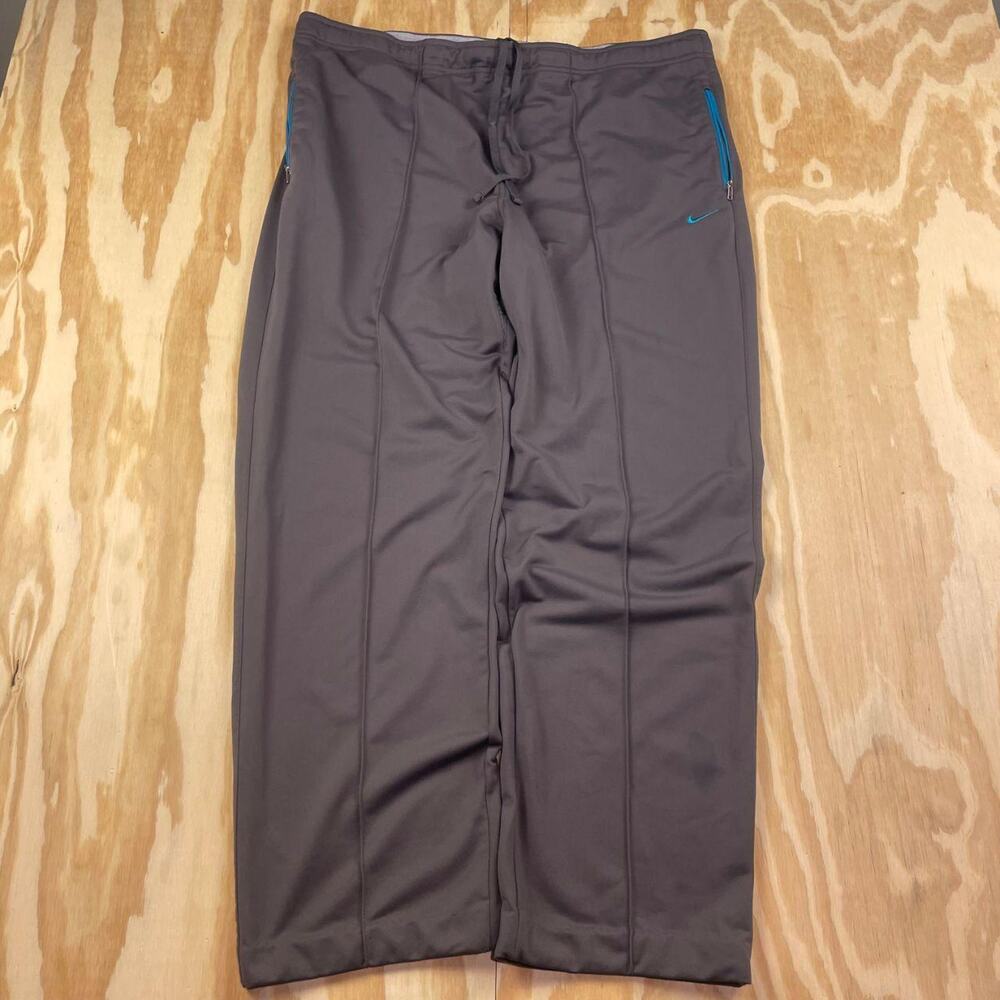 Vintage Y2K Nike Track Pants – Brown/Blue – Men’s XL – Athletic Dept Tag